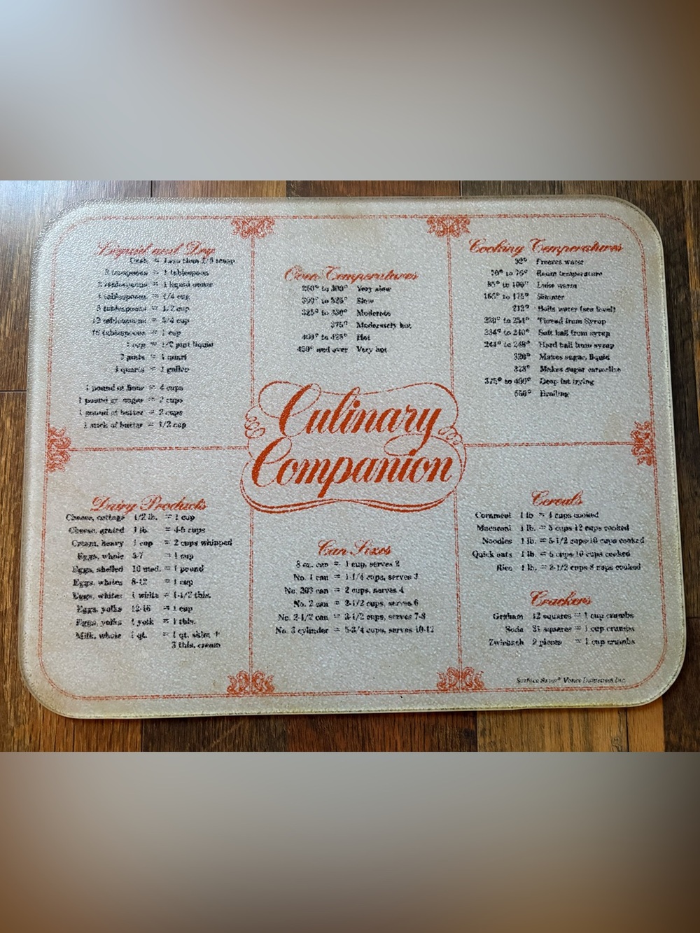 Vance Industries Culinary Companion Tempered Glass Cutting Board